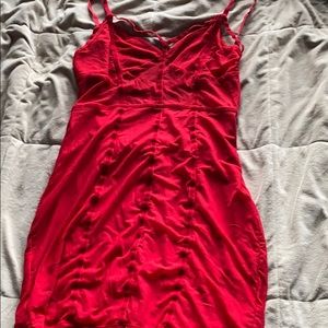 Red mini dress